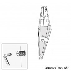 Wind out Lugs for Steel Security Door Installation - Pack of 8 (4 Each Side) x 28mm 